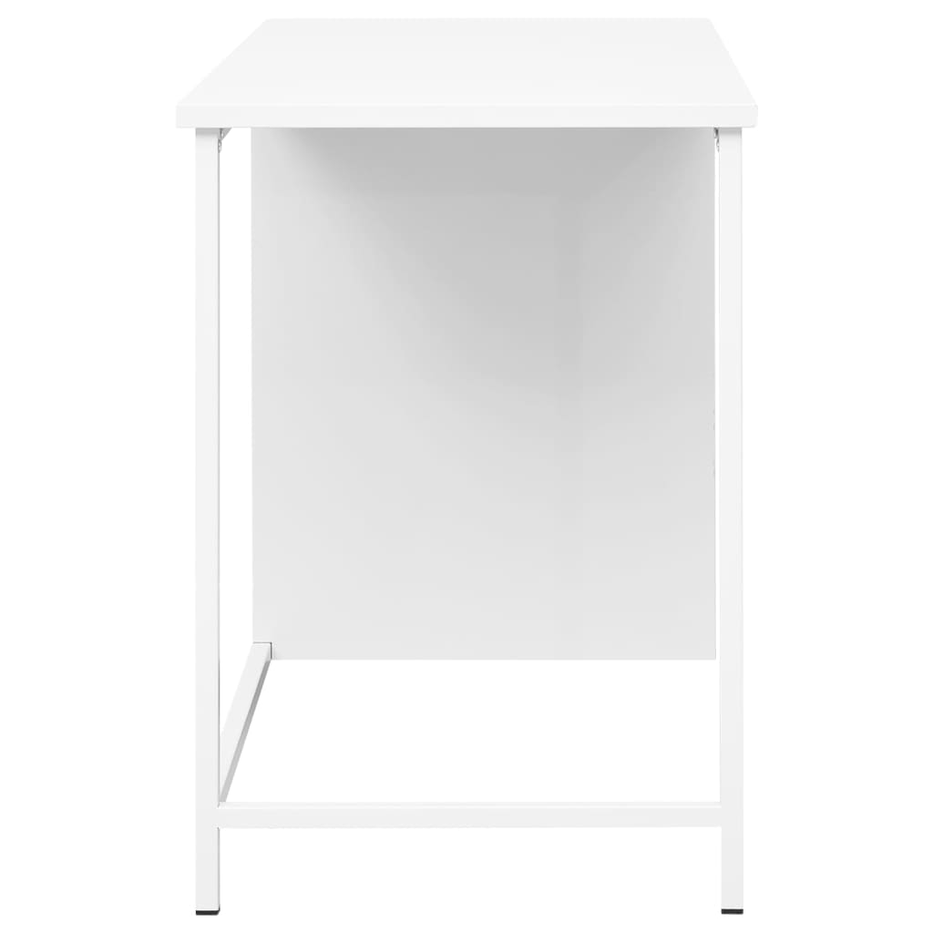 vidaXL Industrialne biurko z szufladami, białe, 105x52x75 cm, stal