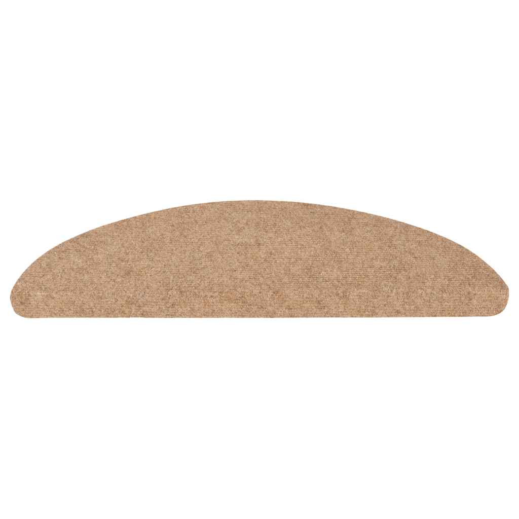 vidaXL Samoprzylepne nakładki na schody, 15 szt., 56x17x3 cm, beżowe