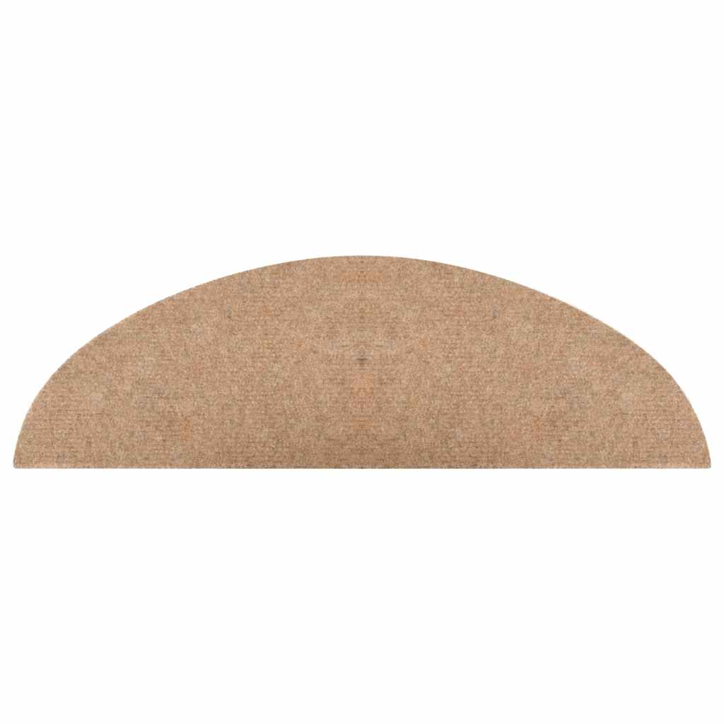 vidaXL Samoprzylepne nakładki na schody, 15 szt., 56x17x3 cm, beżowe