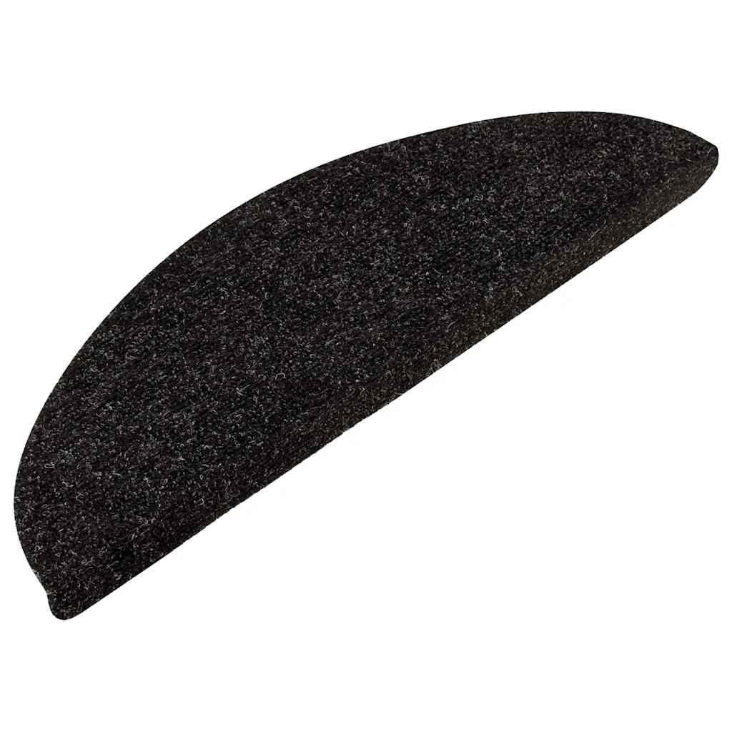 vidaXL Samoprzylepne nakładki na schody, 15 szt., 56x17x3 cm, antracyt