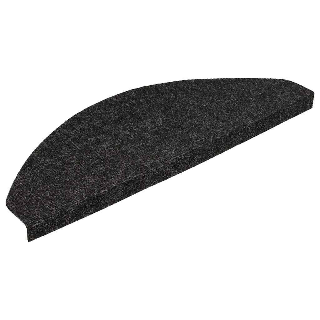 vidaXL Samoprzylepne nakładki na schody, 15 szt., 56x17x3 cm, czarne