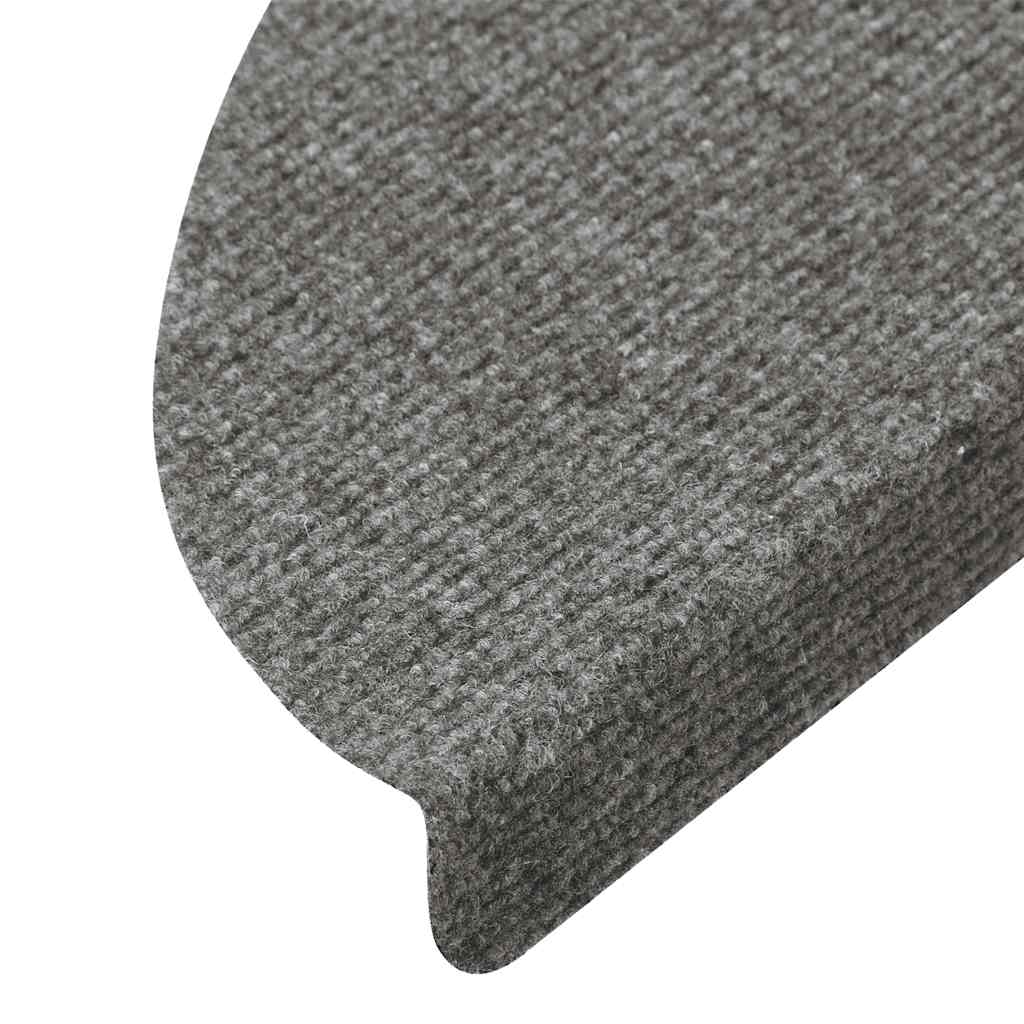 vidaXL Samoprzylepne nakładki na schody, 15 szt., 56x17x3 cm, szare