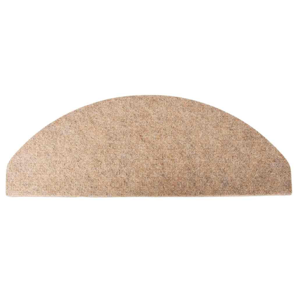 vidaXL Samoprzylepne nakładki na schody, 15 szt., 65x22,5x3,5cm beżowe