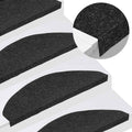 vidaXL Samoprzylepne nakładki na schody, 15 szt., 65x22,5x3,5cm czarne