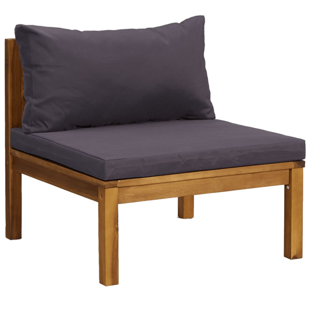 vidaXL 3-osobowa sofa ogrodowa z poduszkami, lite drewno akacjowe