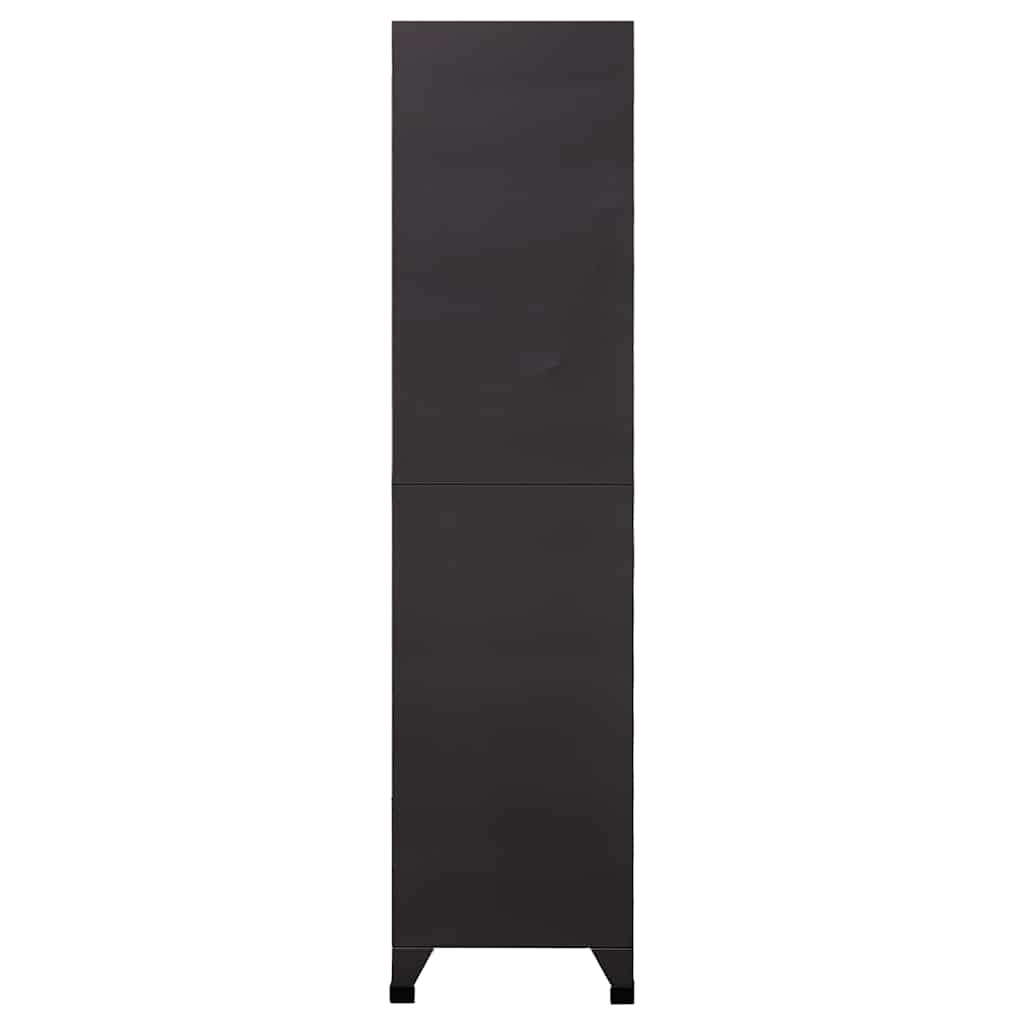 vidaXL Szafka zamykana na klucz, antracytowo-biała, 90x40x180 cm, stal