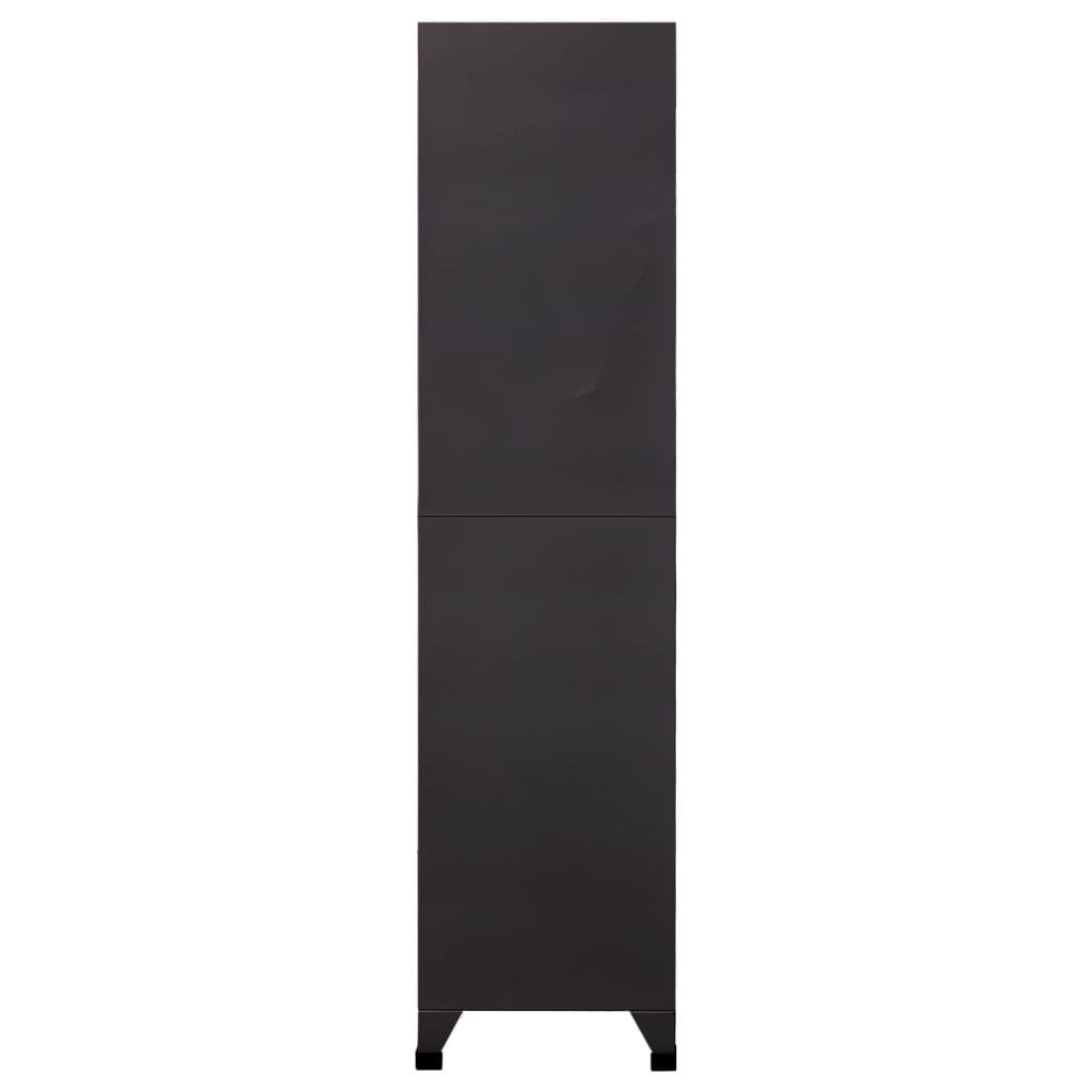 vidaXL Szafka zamykana na klucz, antracytowo-biała, 90x40x180 cm, stal