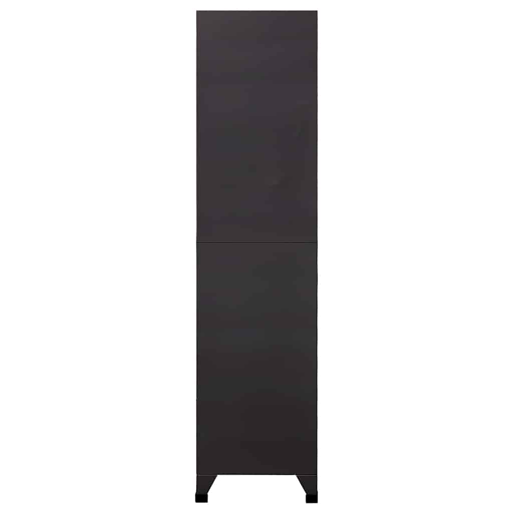 vidaXL Szafka zamykana na klucz, antracyt/czerwień, 90x40x180 cm, stal