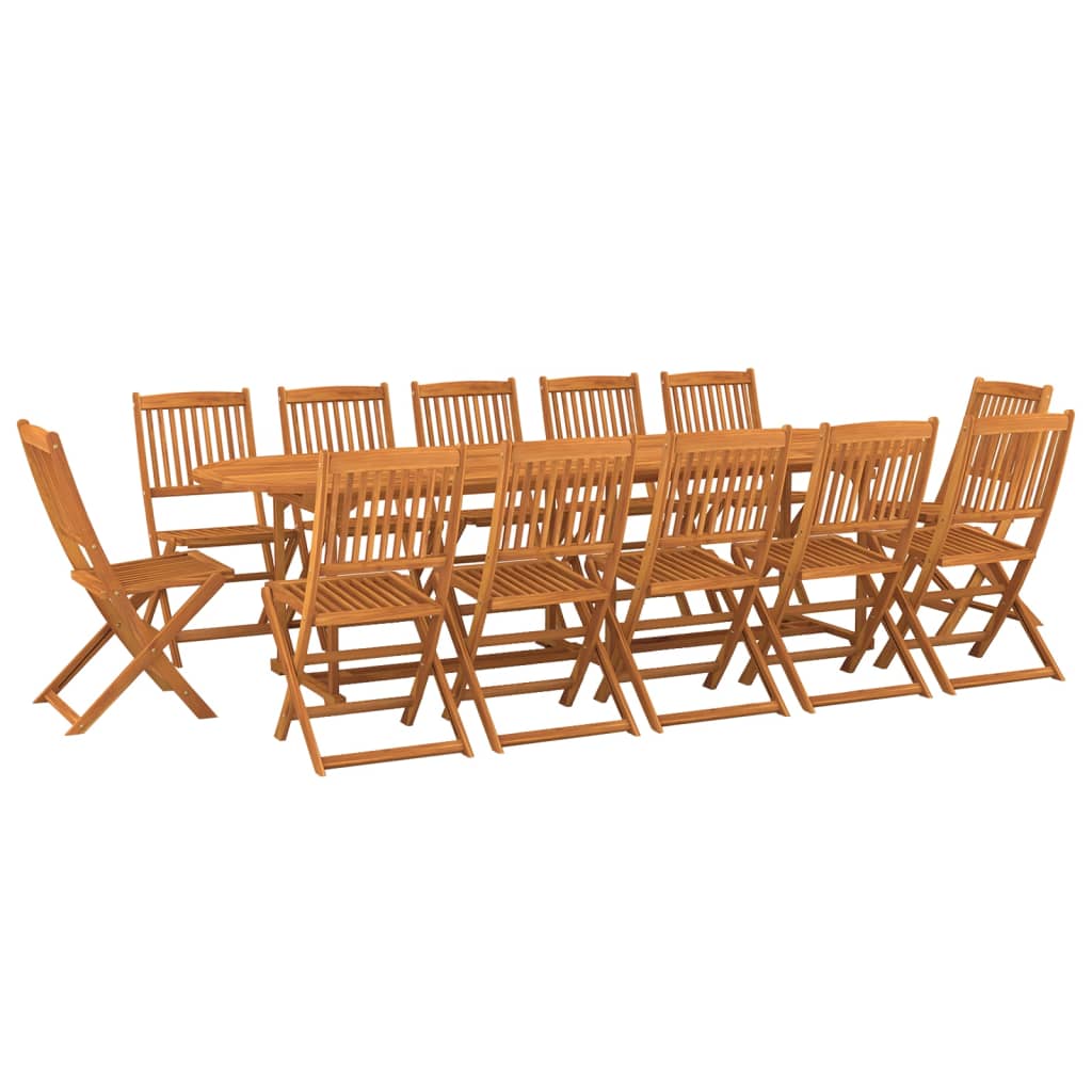 vidaXL 13-cz. zestaw mebli ogrodowych 280x90x75cm lite drewno akacjowe