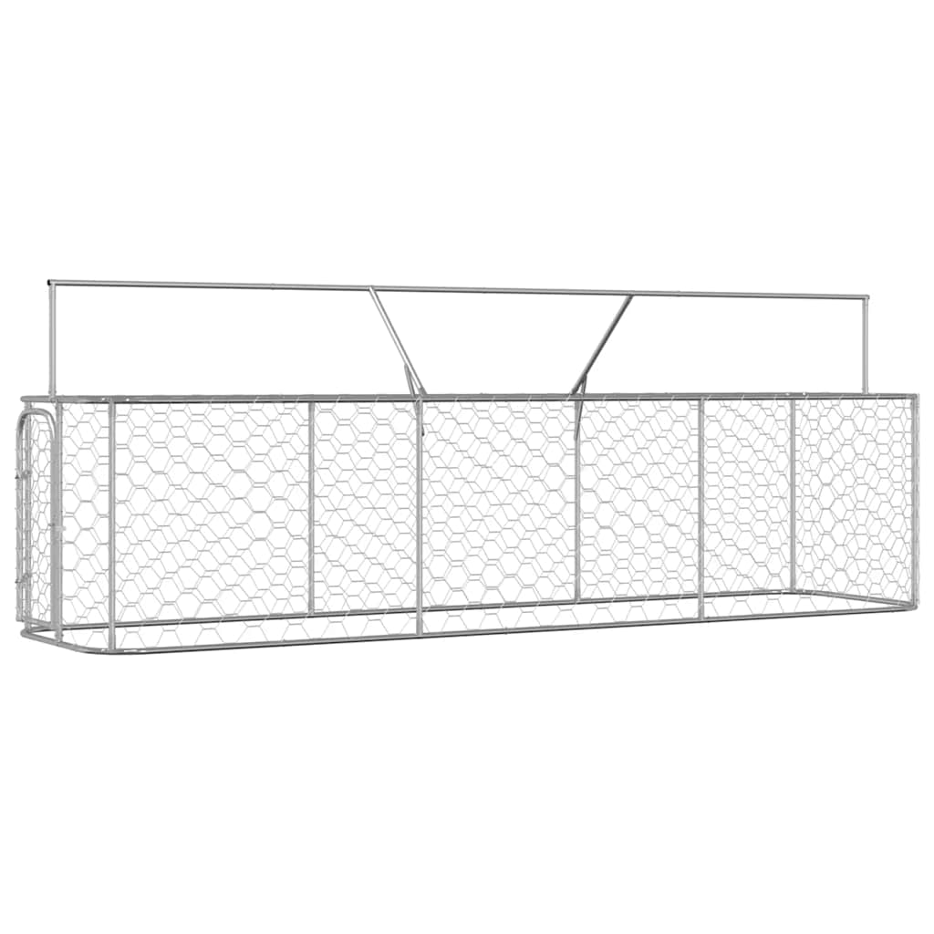 vidaXL Kojec dla psa z zadaszeniem, 400 x 100 x 150 cm