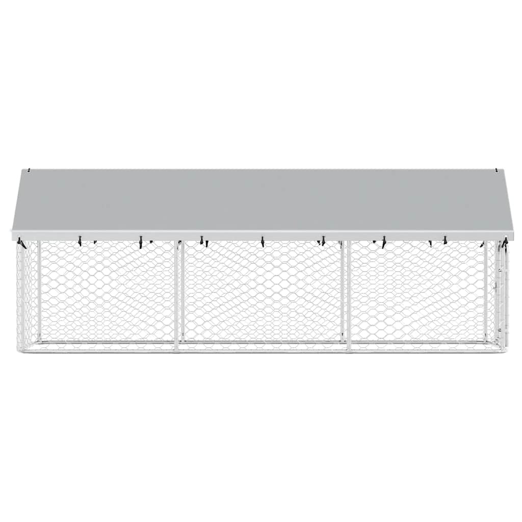 vidaXL Kojec dla psa z zadaszeniem, 400 x 100 x 150 cm