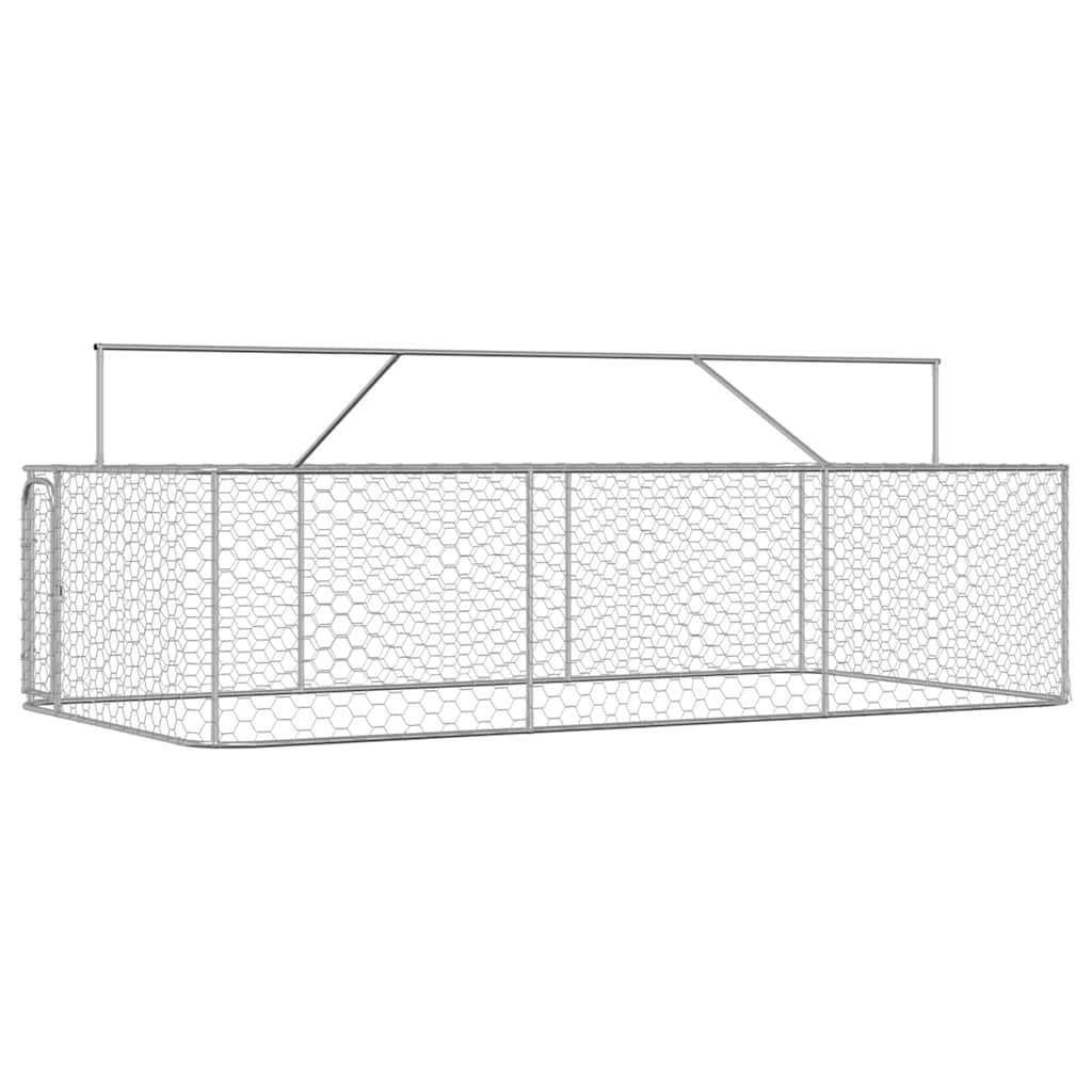 vidaXL Kojec dla psa z zadaszeniem, 400 x 200 x 150 cm