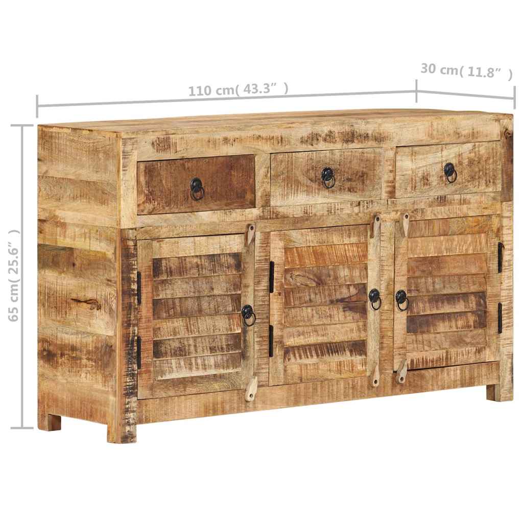 vidaXL Szafka, 110x30x65 cm, lite drewno mango