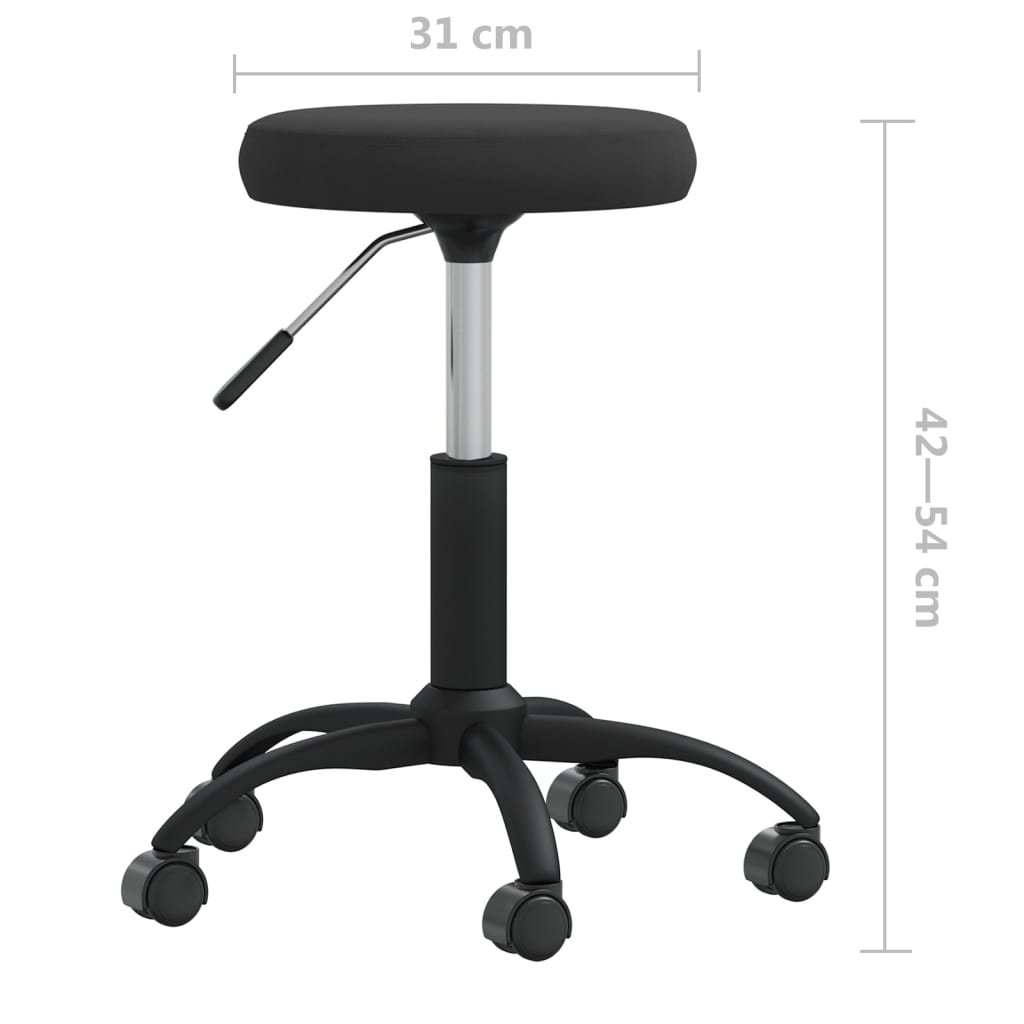 vidaXL Krzesło stołowe, czarne, obite aksamitem