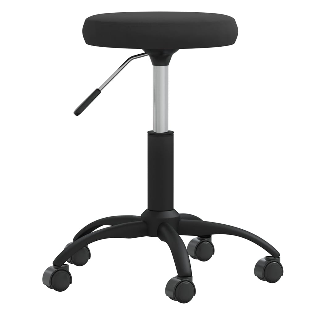 vidaXL Stołek do masażu, obity aksamitem, czarny