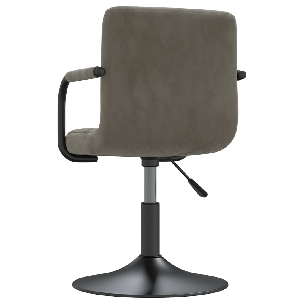 vidaXL Krzesło stołowe, jasnoszare, obite aksamitem