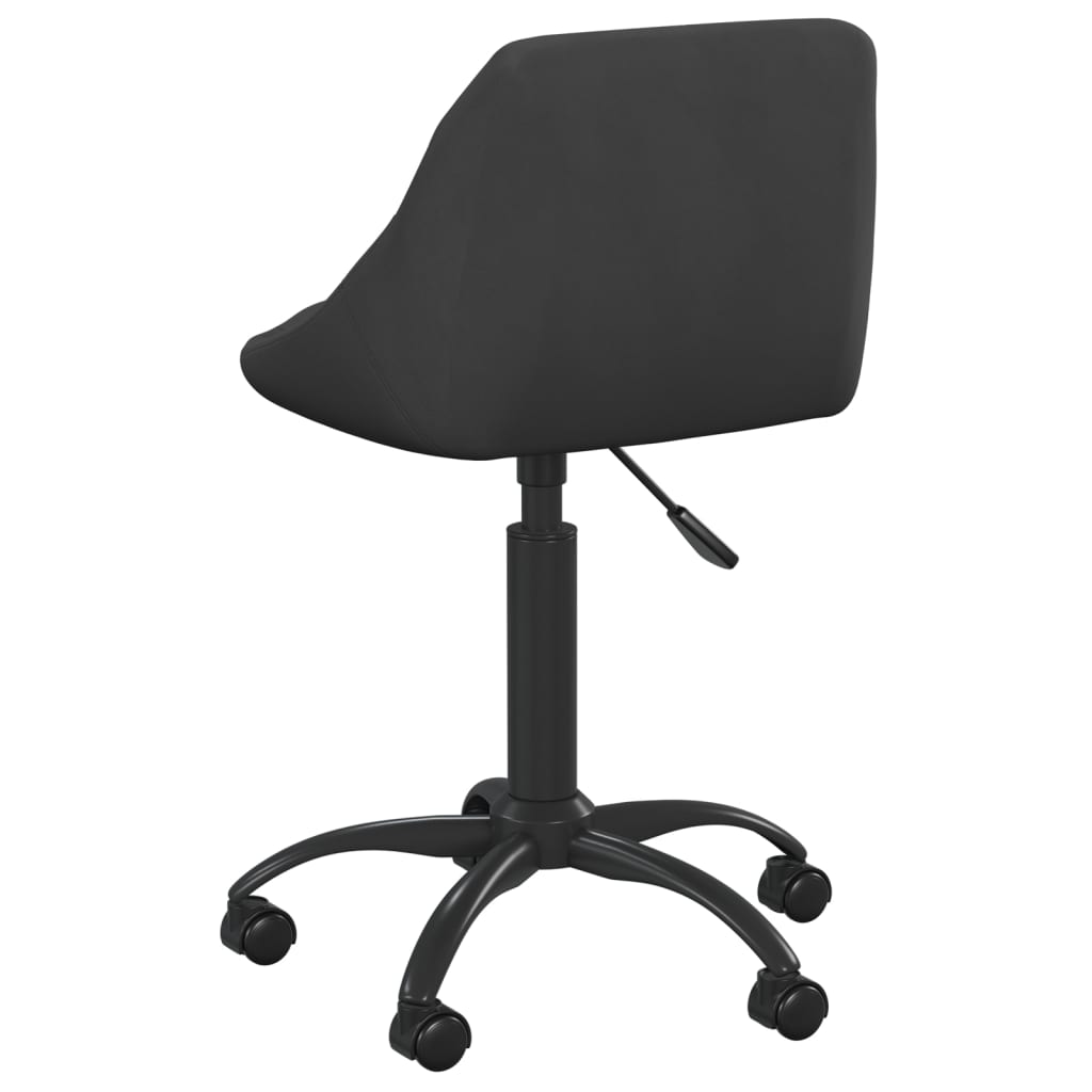 vidaXL Krzesło biurowe, czarne, obite aksamitem