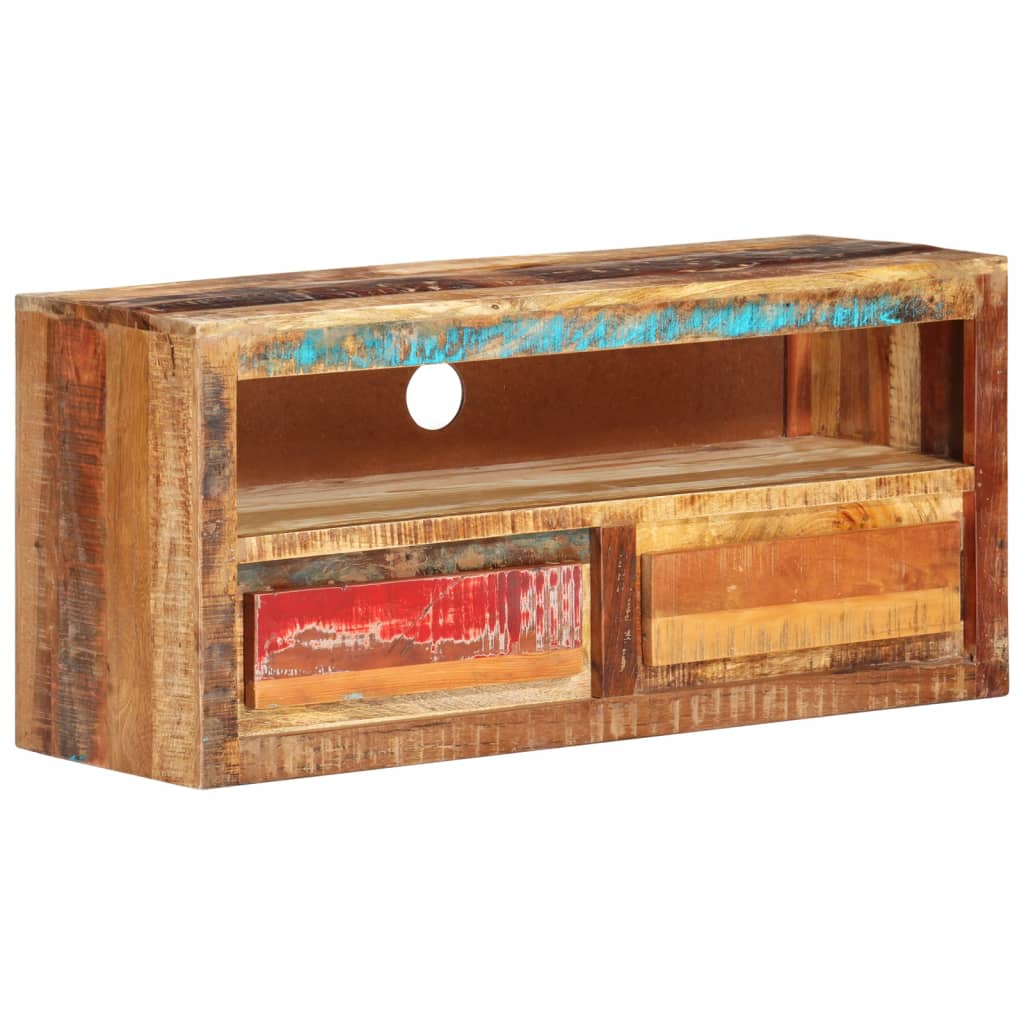 vidaXL Szafka pod TV, 88x30x40 cm, lite drewno z odzysku