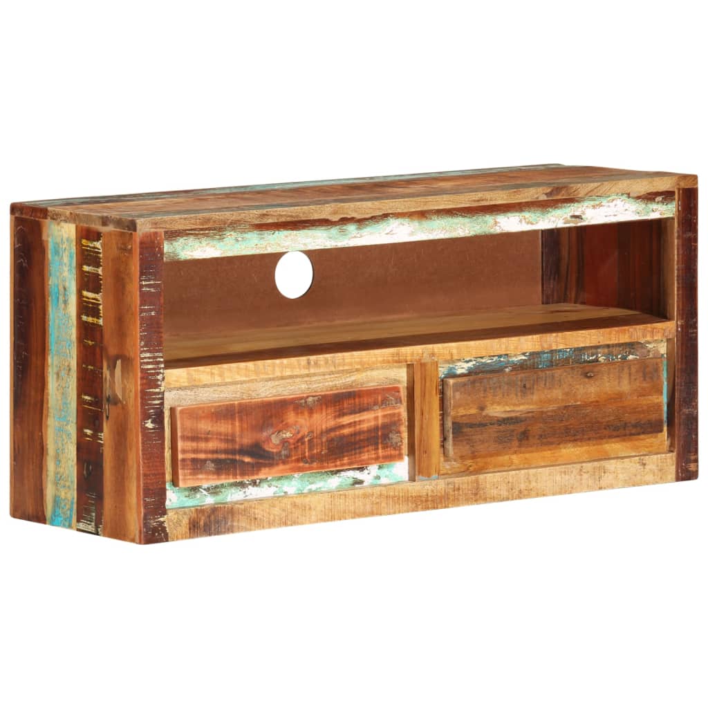 vidaXL Szafka pod TV, 88x30x40 cm, lite drewno z odzysku