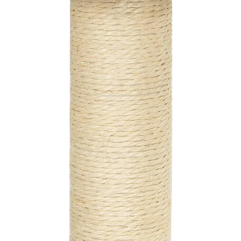 vidaXL Drapak dla kota ze słupkami sizalowymi, jasnoszary, 92 cm