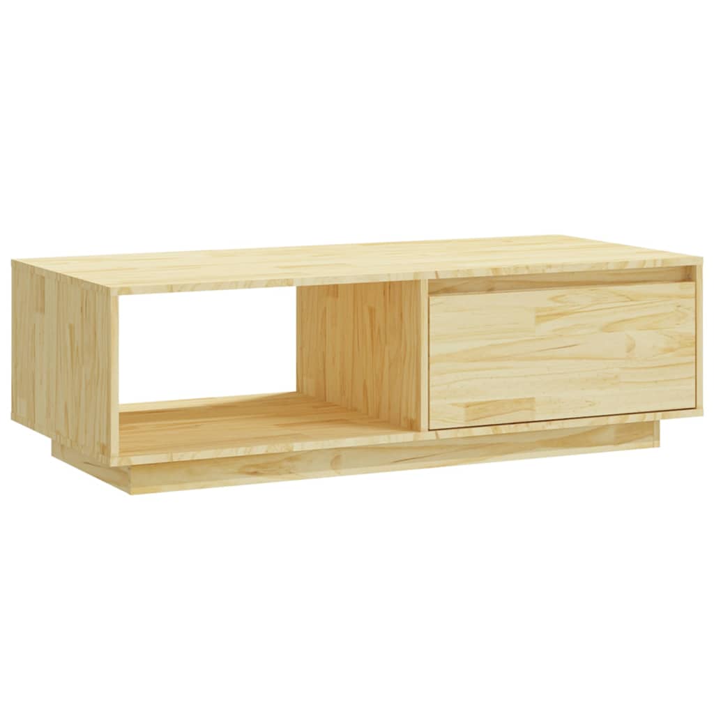 vidaXL Stolik kawowy, 110x50x33,5 cm, lite drewno sosnowe