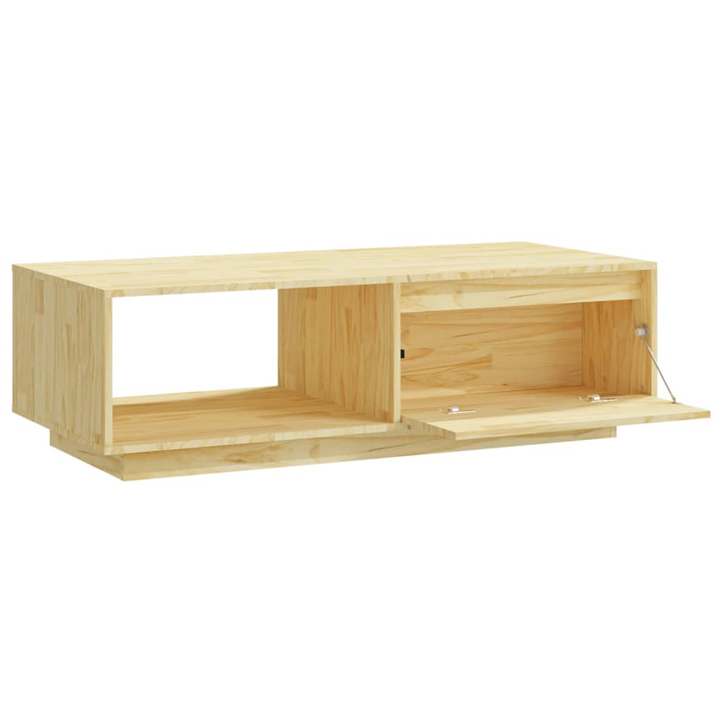 vidaXL Stolik kawowy, 110x50x33,5 cm, lite drewno sosnowe