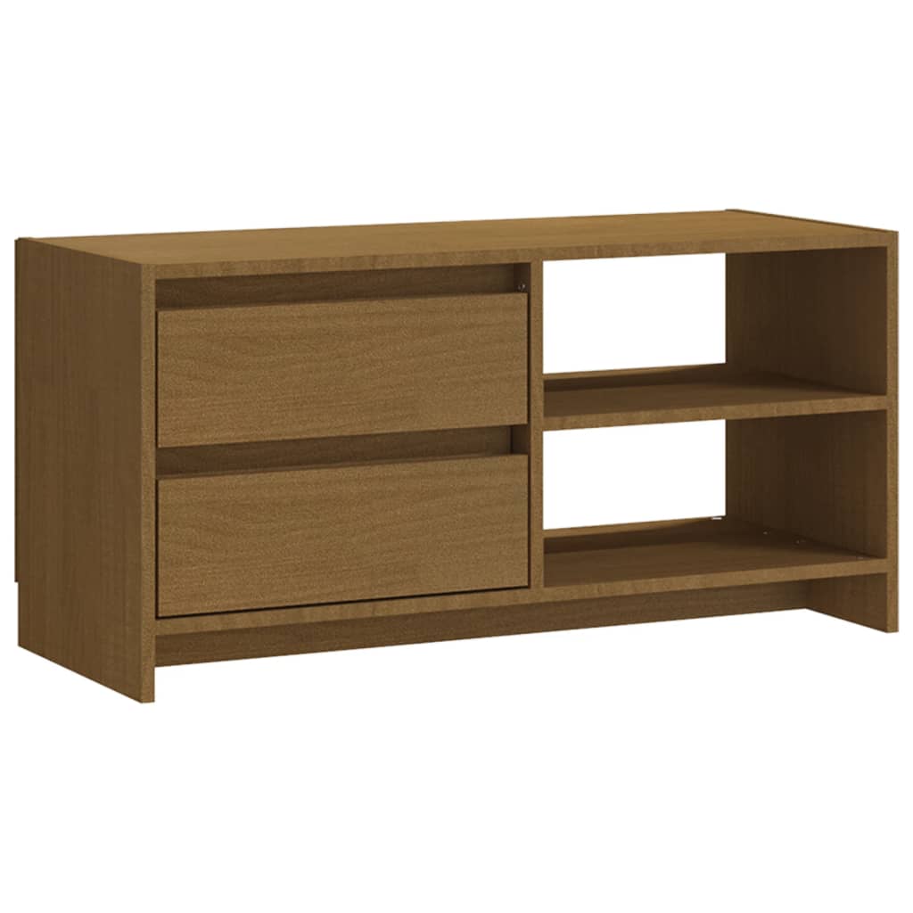 vidaXL Szafka pod TV, miodowy brąz, 80x31x39 cm, drewno sosnowe