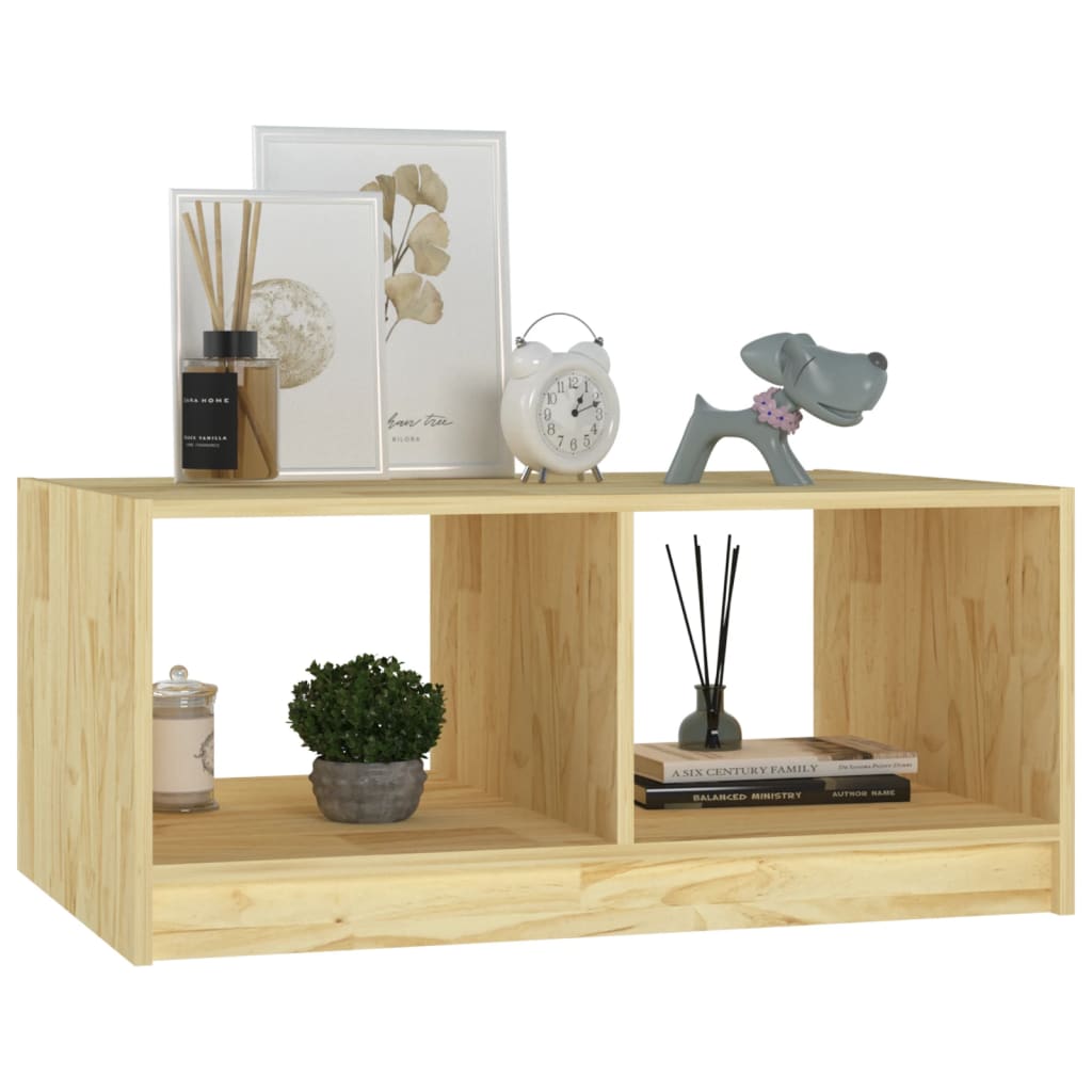 vidaXL Stolik kawowy, 75x50x33,5 cm, lite drewno sosnowe