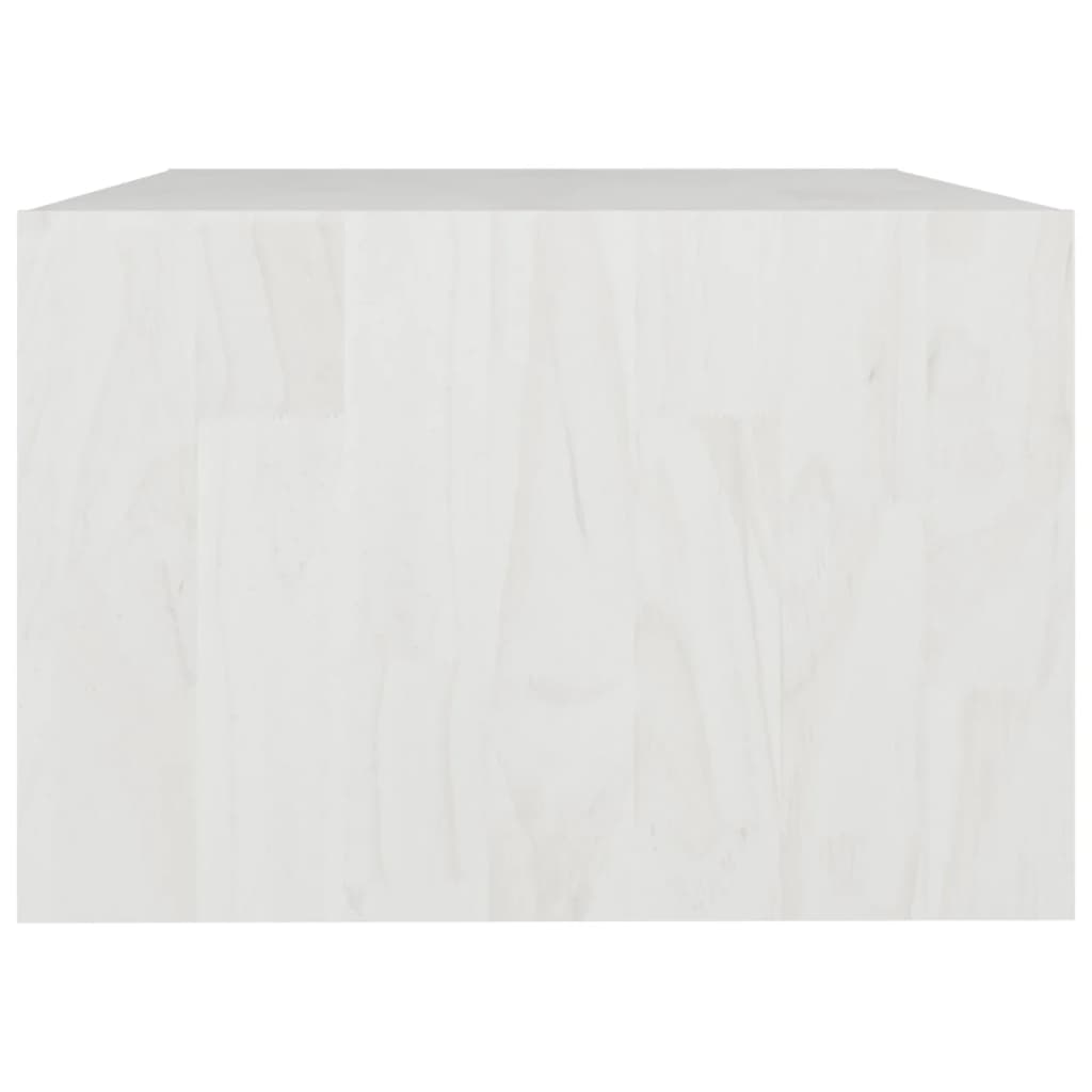 vidaXL Stolik kawowy, biały, 75x50x33,5 cm, lite drewno sosnowe