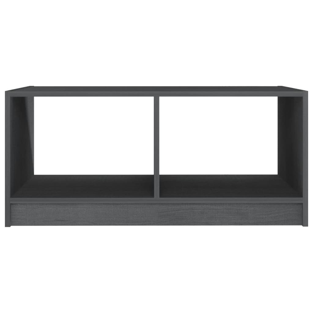 vidaXL Stolik kawowy, szary, 75x50x33,5 cm, lite drewno sosnowe