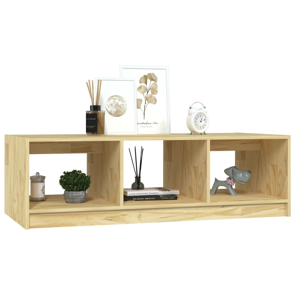 vidaXL Stolik kawowy, 110x50x34 cm, lite drewno sosnowe