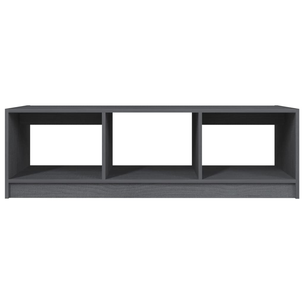 vidaXL Stolik kawowy, szary, 110x50x34 cm, lite drewno sosnowe