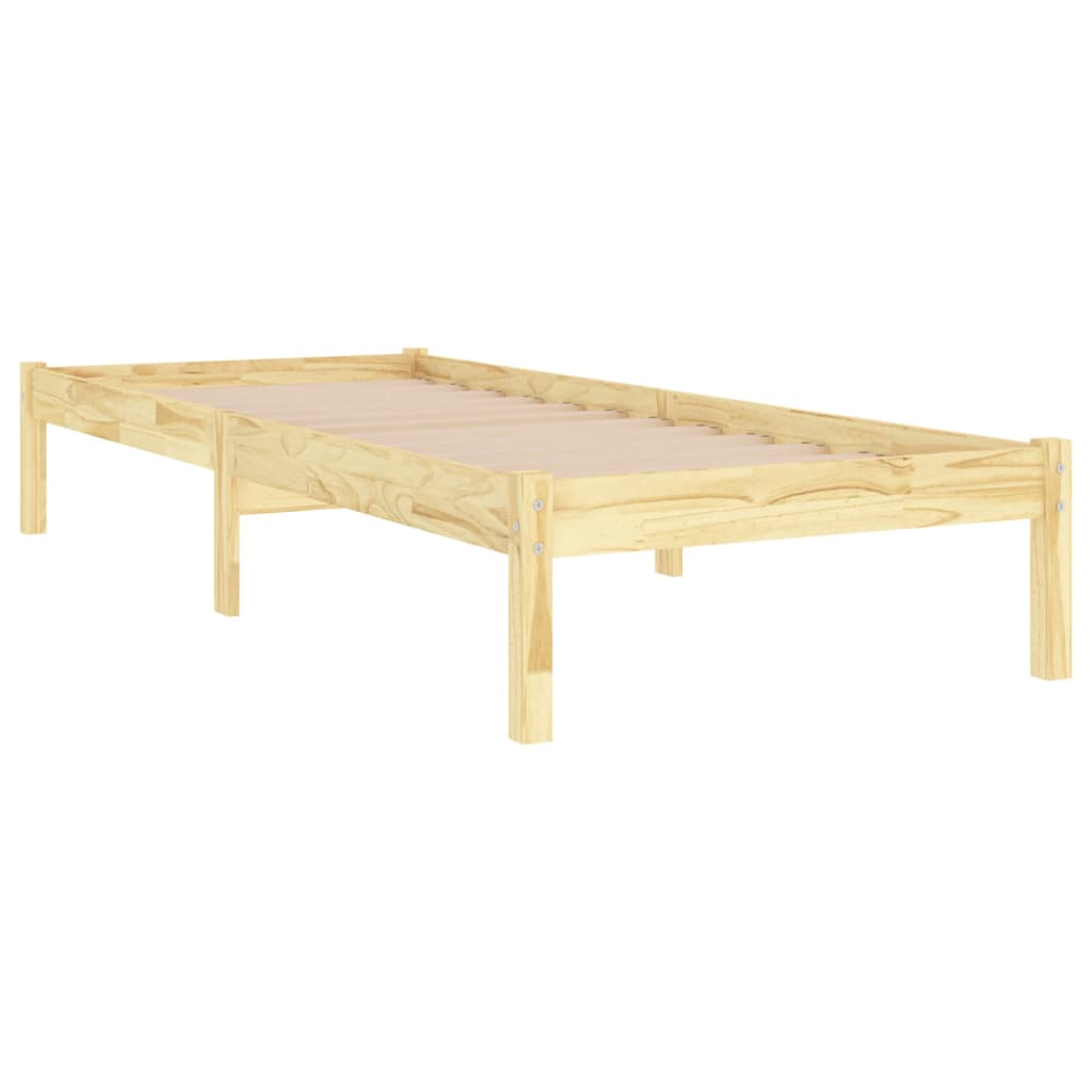 vidaXL Rama łóżka, lite drewno sosnowe, 90x200 cm