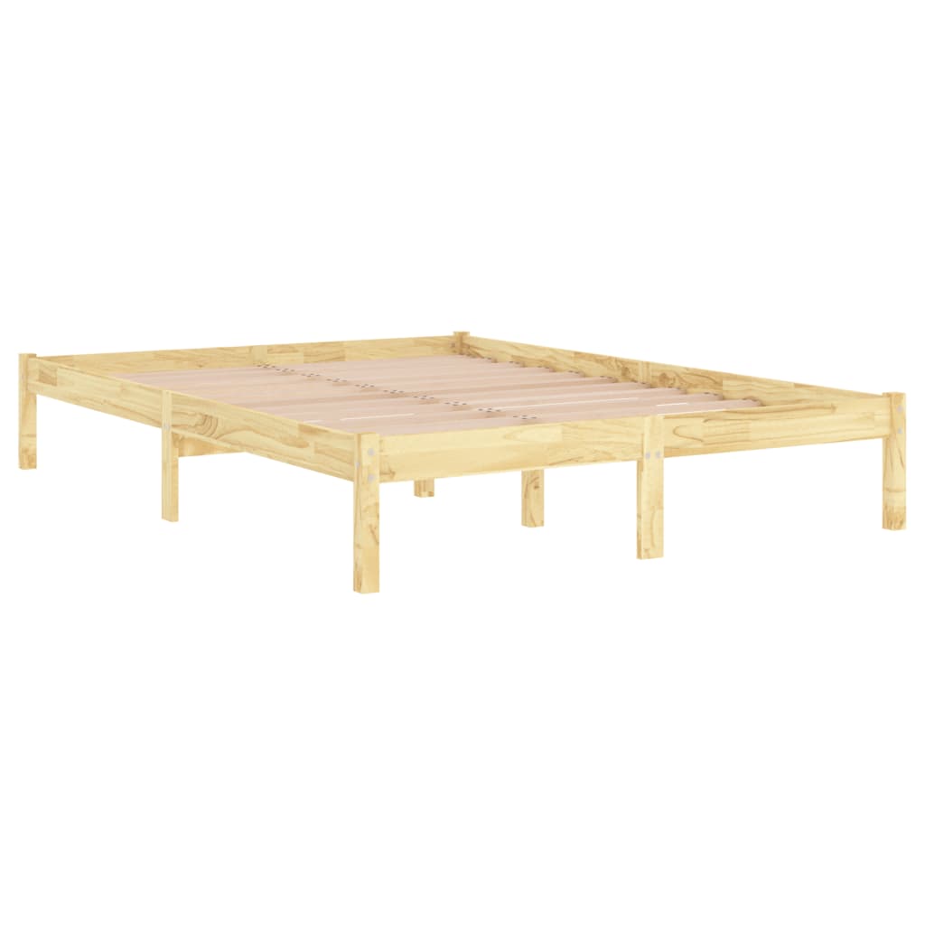 vidaXL Rama łóżka, lite drewno sosnowe, 140x200 cm
