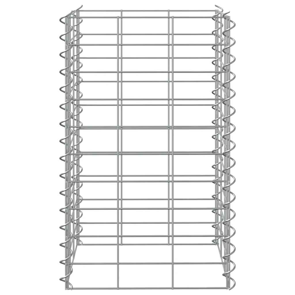 vidaXL Wysokie donice gabionowe, 3 szt., 30x30x50 cm, żelazo