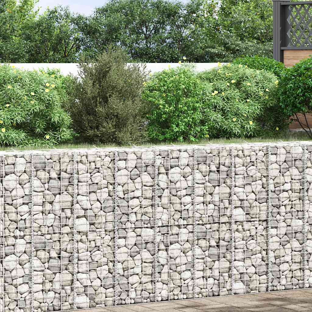 vidaXL Wysokie donice gabionowe, 3 szt., 30x30x100 cm, żelazo