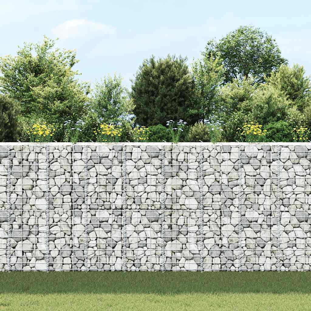vidaXL Wysokie donice gabionowe, 3 szt., 30x30x100 cm, żelazo