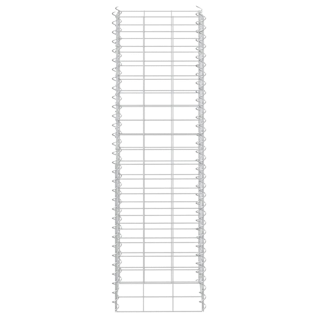 vidaXL Wysokie donice gabionowe, 3 szt., 30x30x100 cm, żelazo