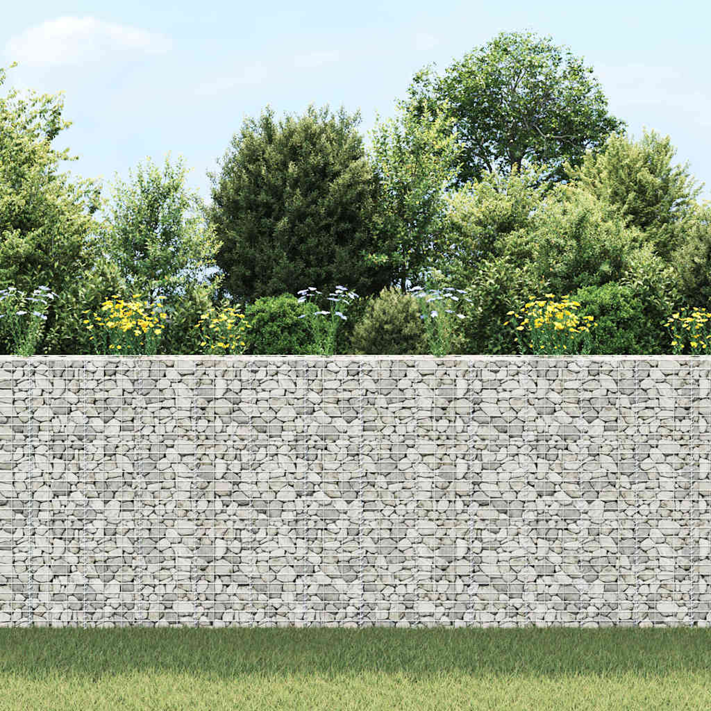 vidaXL Wysokie donice gabionowe, 3 szt., 30x30x150 cm, żelazo