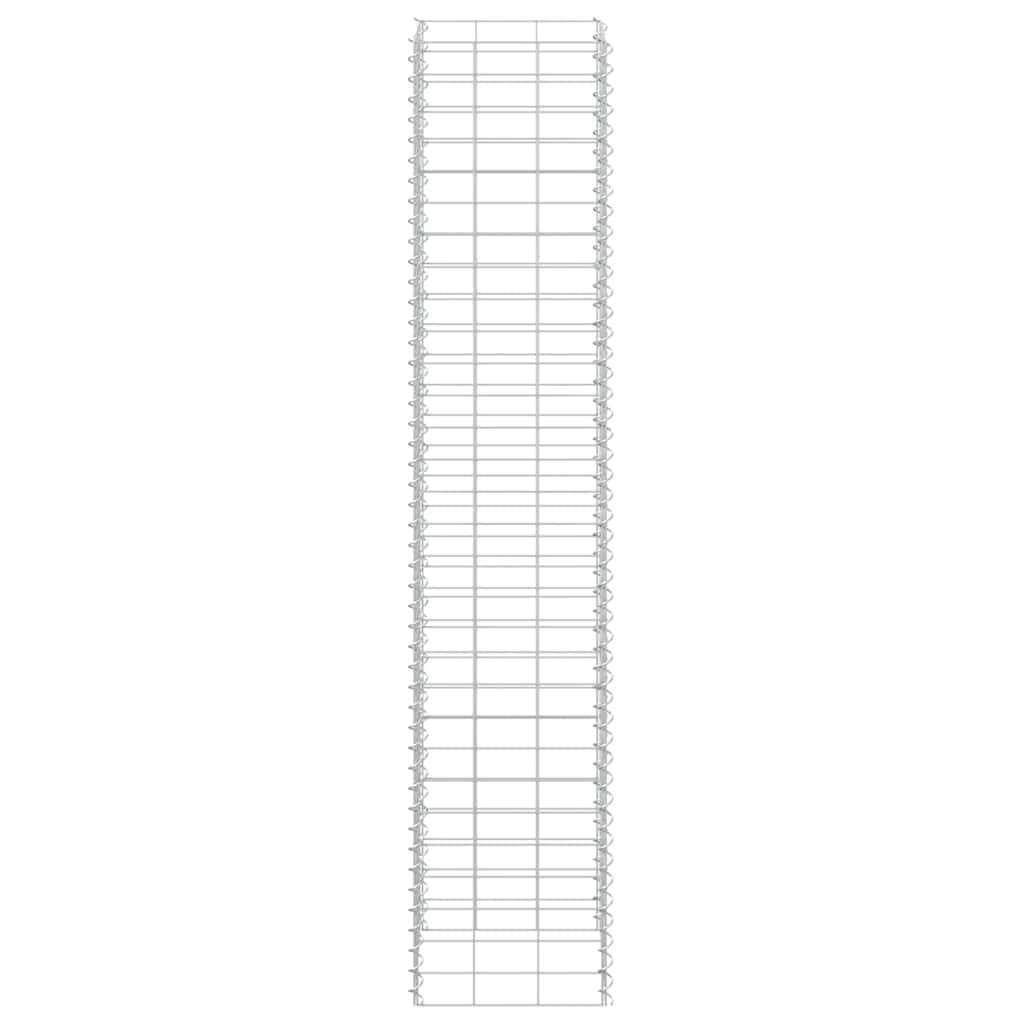vidaXL Wysokie donice gabionowe, 3 szt., 30x30x150 cm, żelazo