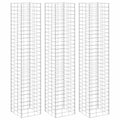 vidaXL Wysokie donice gabionowe, 3 szt., 30x30x150 cm, żelazo
