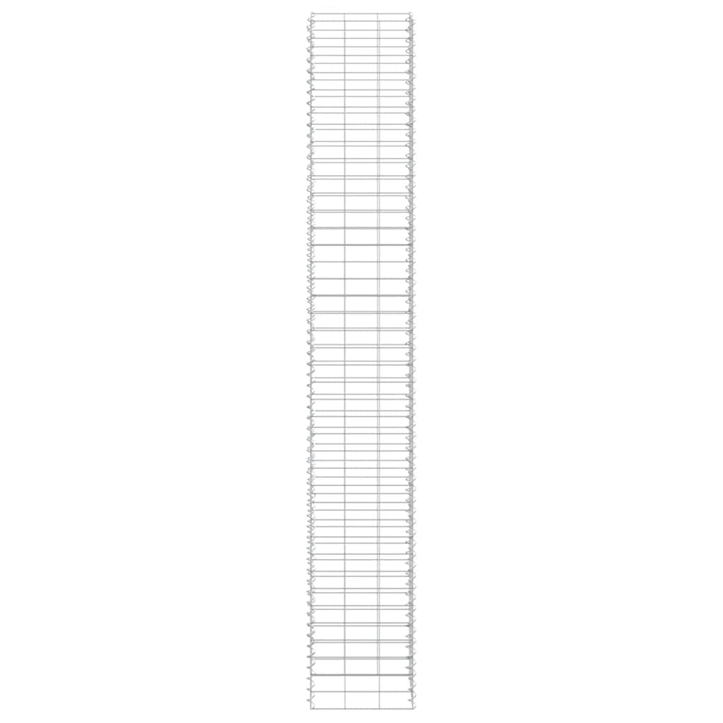 vidaXL Wysokie donice gabionowe, 3 szt., 30x30x200 cm, żelazo