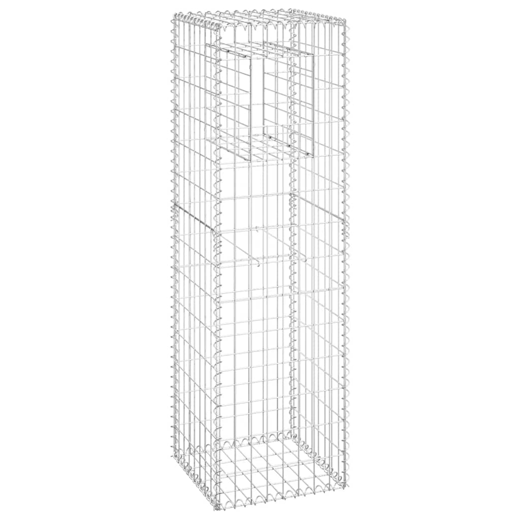 vidaXL Słupki gabionowe, 2 szt., 40x40x140 cm, żelazo