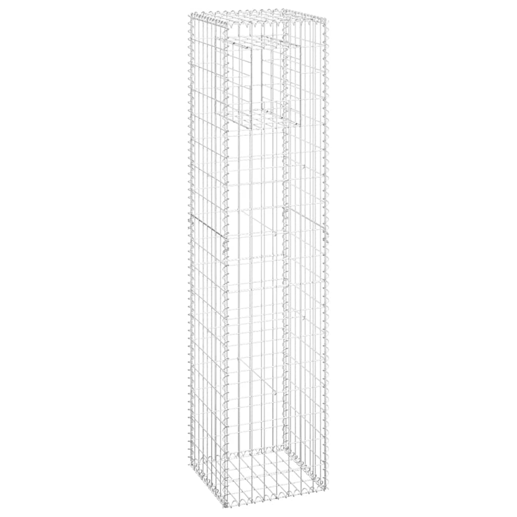 vidaXL Słupki gabionowe, 2 szt., 40x40x180 cm, żelazo