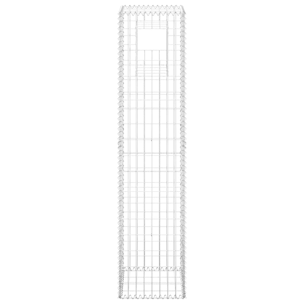 vidaXL Słupki gabionowe, 2 szt., 40x40x180 cm, żelazo