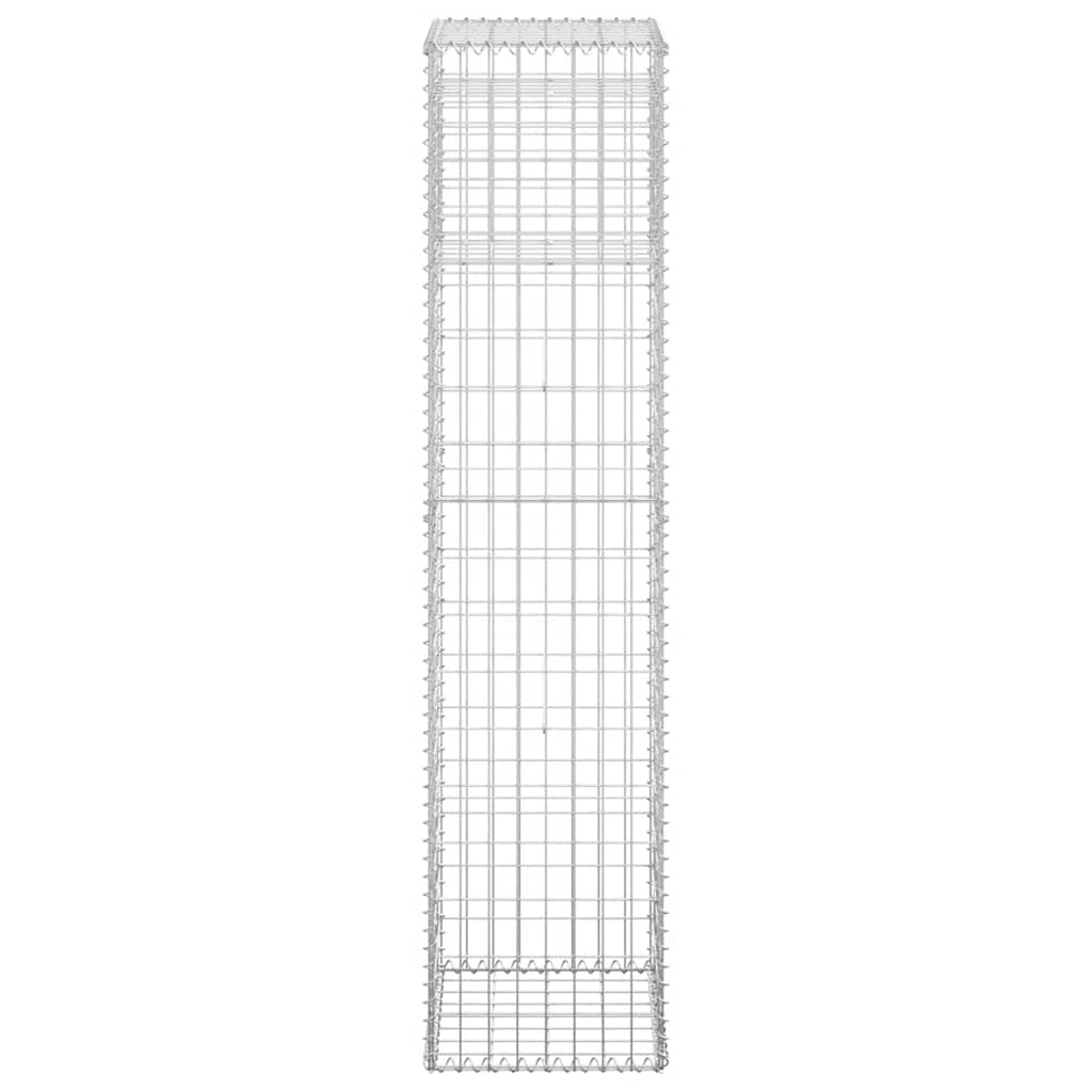vidaXL Słupki gabionowe, 2 szt., 40x40x180 cm, żelazo