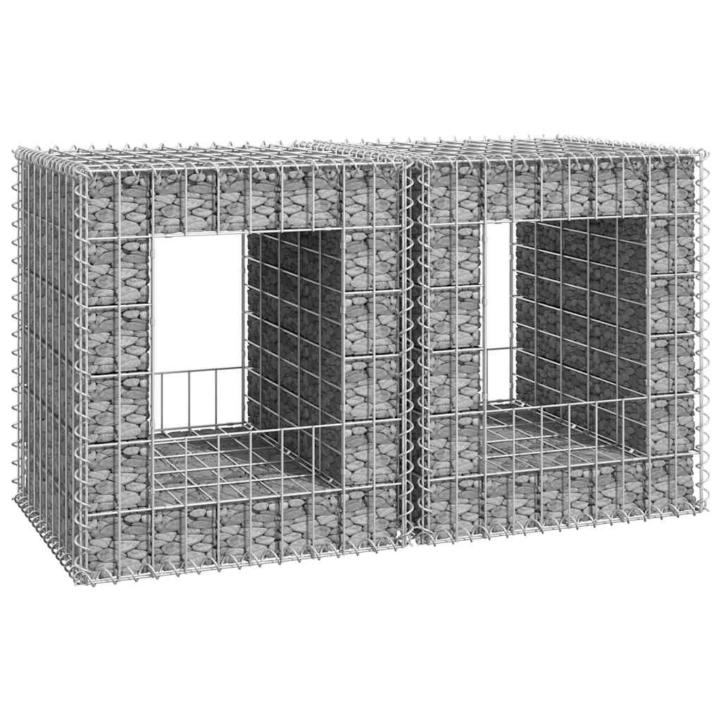 vidaXL Słupki gabionowe, 2 szt., 50x50x60 cm, żelazo