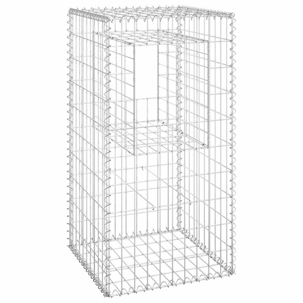vidaXL Słupki gabionowe, 2 szt., 50x50x100 cm, żelazo