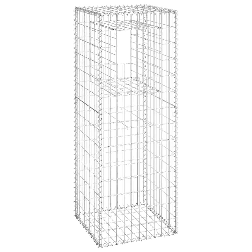 vidaXL Słupek gabionowy, 50x50x140 cm, żelazo