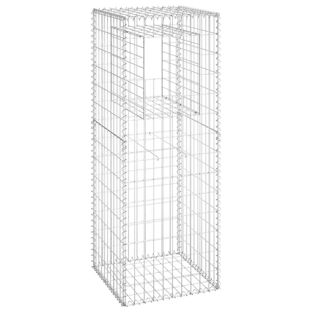 vidaXL Słupki gabionowe, 2 szt., 50x50x140 cm, żelazo